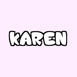 Coloring page first name KAREN