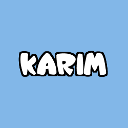 Coloring page first name KARIM