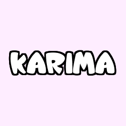 Coloring page first name KARIMA