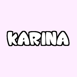 Coloring page first name KARINA