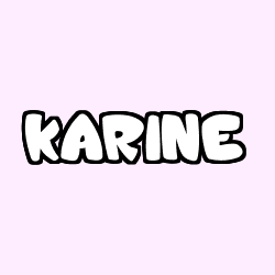 Coloring page first name KARINE