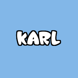 Coloring page first name KARL