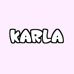Coloring page first name KARLA