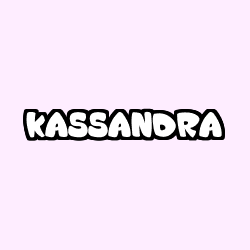 Coloring page first name KASSANDRA