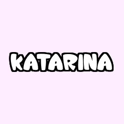 Coloring page first name KATARINA