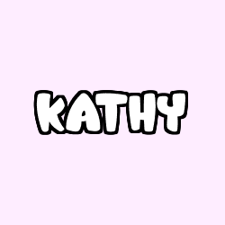 Coloring page first name KATHY