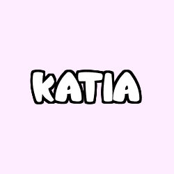 Coloring page first name KATIA