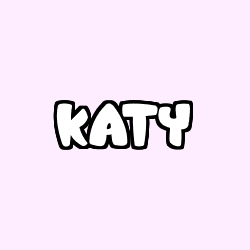Coloring page first name KATY