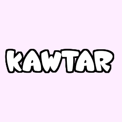 Coloring page first name KAWTAR