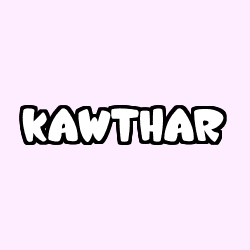 Coloring page first name KAWTHAR