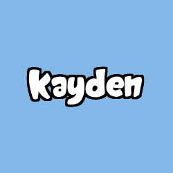 Coloring page first name KAYDEN