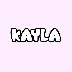 Coloring page first name KAYLA