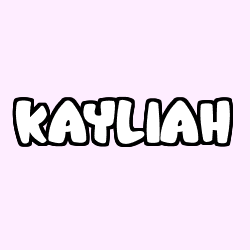 Coloring page first name KAYLIAH