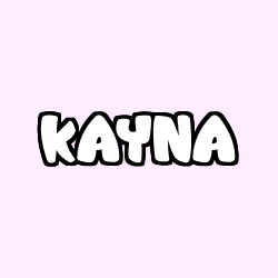 Coloring page first name KAYNA