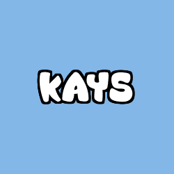 Coloring page first name KAYS