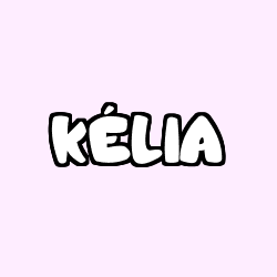 Coloring page first name KÉLIA
