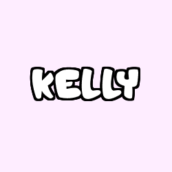 Coloring page first name KELLY
