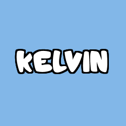 Coloring page first name KELVIN