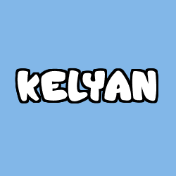 Coloring page first name KELYAN