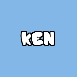 Coloring page first name KEN