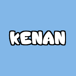 Coloring page first name KENAN