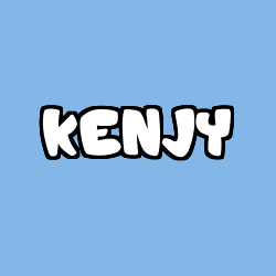 Coloring page first name KENJY