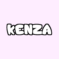 Coloring page first name KENZA