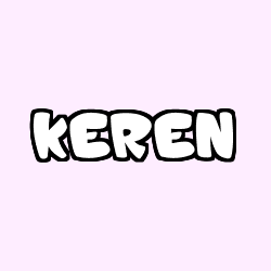 Coloring page first name KEREN