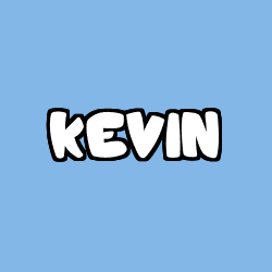 Coloring page first name KEVIN