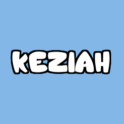 Coloring page first name KEZIAH