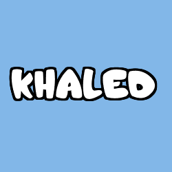 Coloring page first name KHALED