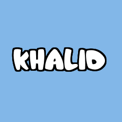 Coloring page first name KHALID