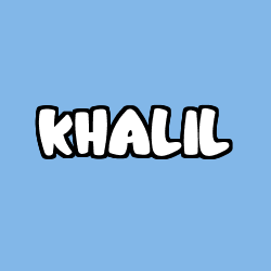 Coloring page first name KHALIL