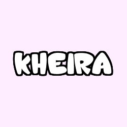 Coloring page first name KHEIRA