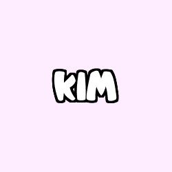 Coloring page first name KIM