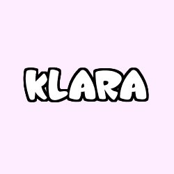 Coloring page first name KLARA