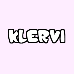 Coloring page first name KLERVI