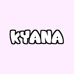 Coloring page first name KYANA