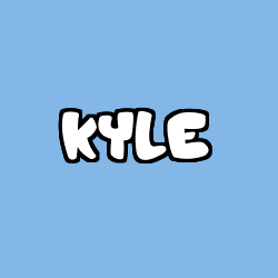 Coloring page first name KYLE