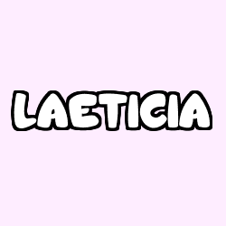 Coloring page first name LAETICIA