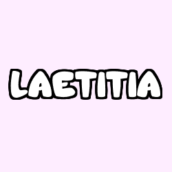 Coloring page first name LAETITIA