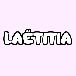Coloring page first name LAËTITIA