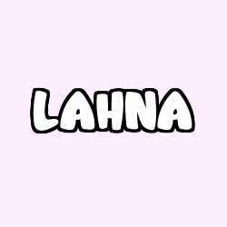 Coloring page first name LAHNA