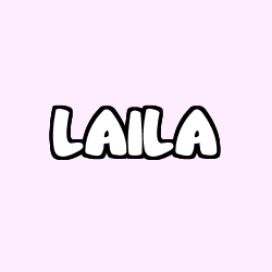 Coloring page first name LAILA