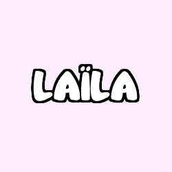 Coloring page first name LAÏLA