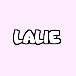 Coloring page first name LALIE