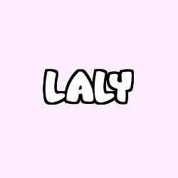 Coloring page first name LALY