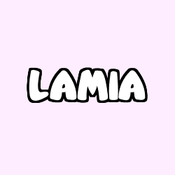 Coloring page first name LAMIA