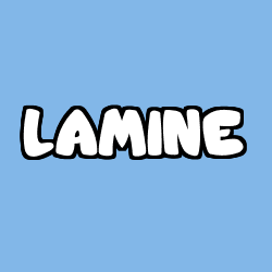 Coloring page first name LAMINE