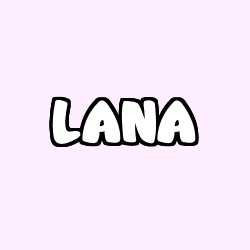 Coloring page first name LANA